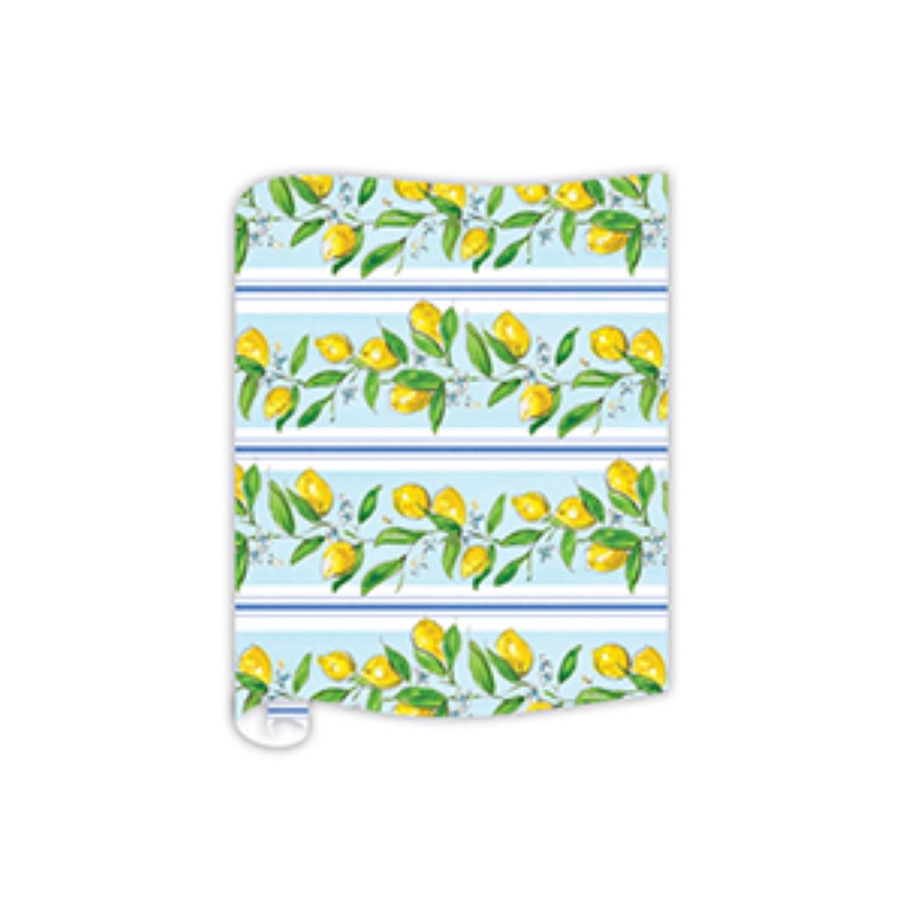 Hand-Painted Lemon Branch Table Runner - 20 x 12 Inches - Farmhouse Kitchen Decor for Dining Table, Buffet, or Centerpiece