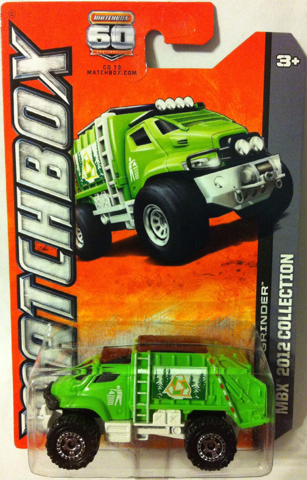 Matchbox 2012 Garbage Grinder Truck 1:64 Scale Die-Cast Model Toy - MBX City Collection for Kids & Collectors | Perfect for Playtime, Display & Toy Car Collections