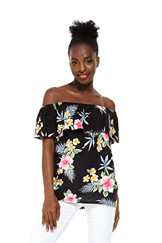 Women Off-shoulder Ruffle Top