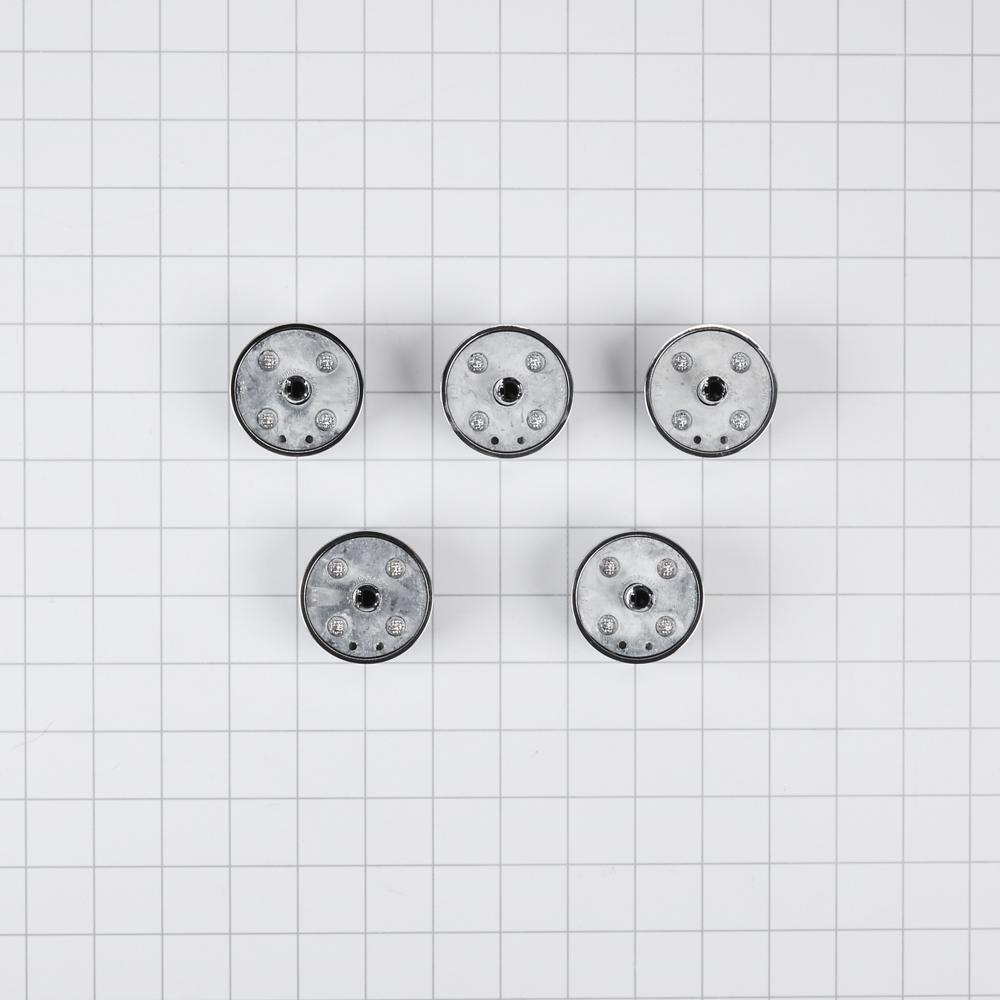Amana W10698166 Replacement Range Control Knob Kit - Stainless Steel Stove Burner Knobs for Gas & Electric Ranges - Perfect for Kitchen Appliance Repair & DIY Upgrades