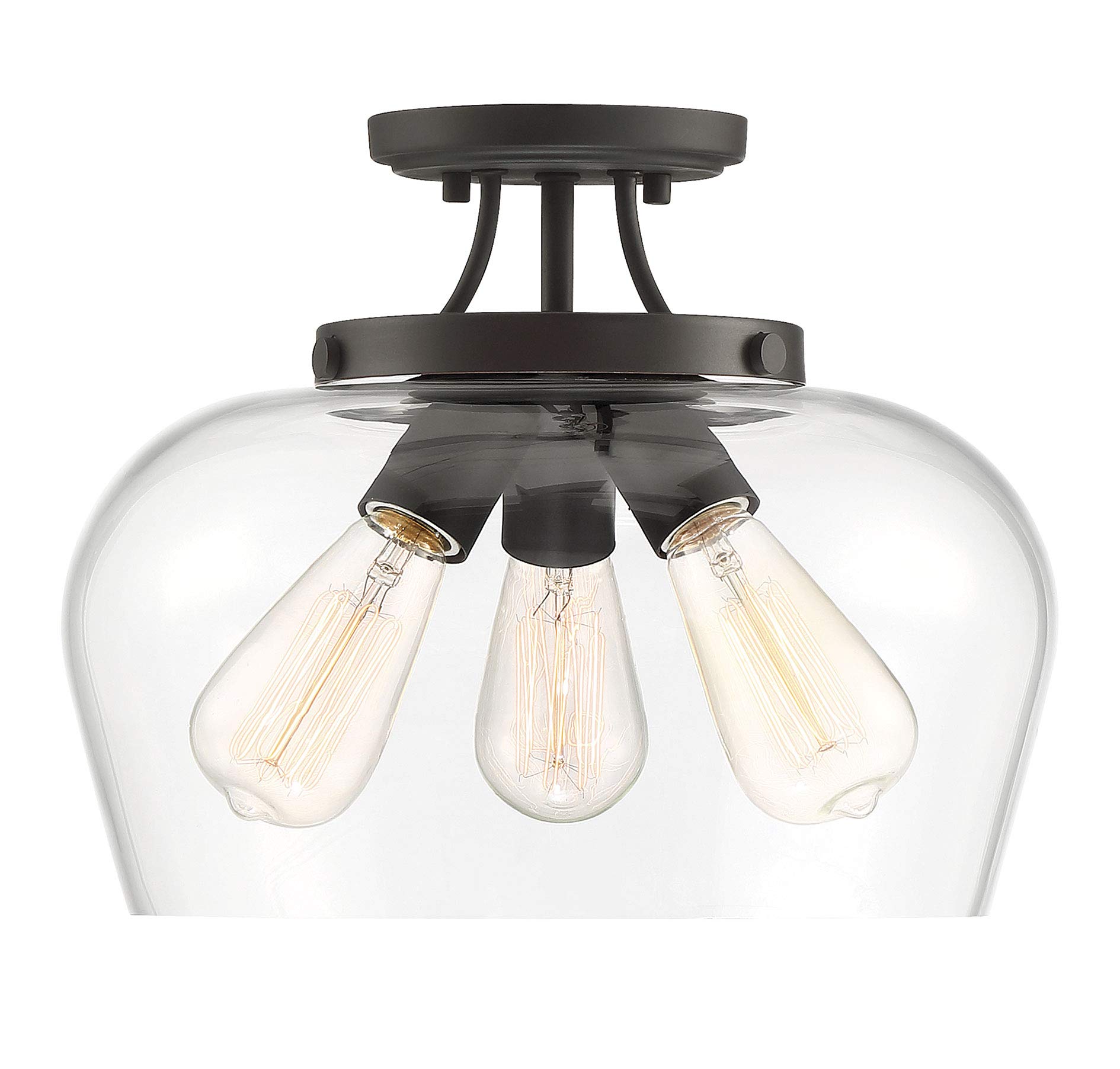 Savoy House Octave 3-Light Semi-Flush Mount Ceiling Light - Oil Rubbed Bronze Finish - 13