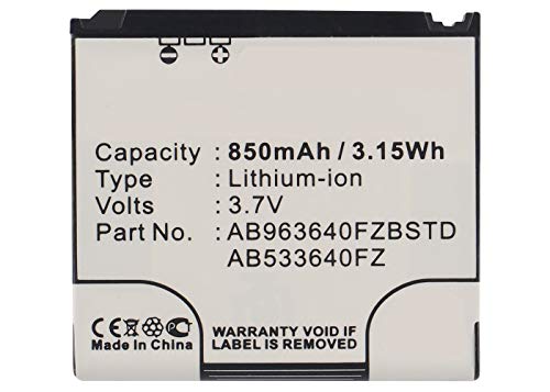 Synergy Digital Verizon Zeal Cell Phone Battery - 850mAh Li-ion Replacement Battery Compatible with Samsung AB533640FZ & AB963640FZBSTD | Long-Lasting Power for Calls, Texts & Apps | Perfect for Travel, Work & Emergency Backup