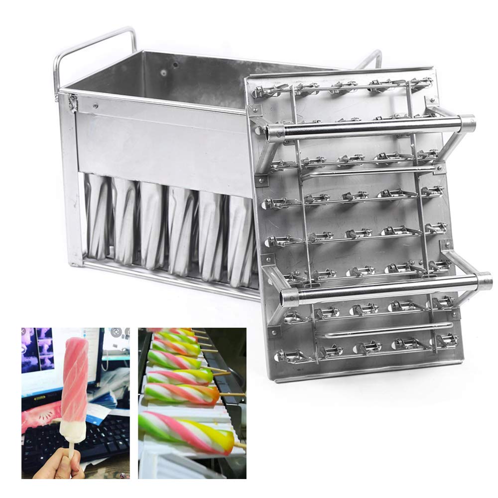 40-Piece Stainless Steel Popsicle Molds - Food-Grade, Reusable & Fast Freezing for Homemade Ice Pops - Perfect for Summer Treats, Parties, and Commercial Use