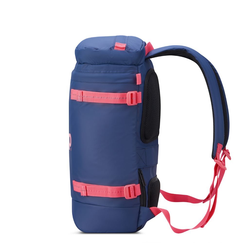 Jeep 17-Inch Laptop Backpack with RFID Protection - Navy Blue | Water-Resistant Cylindrical Design for Commuting, Travel & College