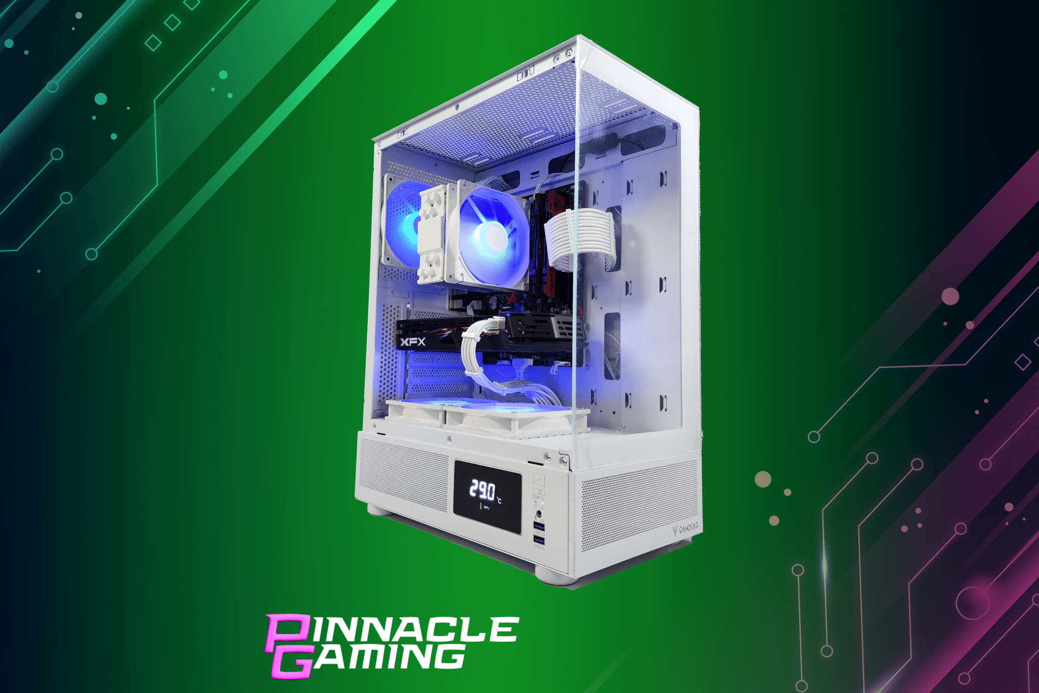 Custom Gaming PC - AMD Ryzen 5 5600X, RTX 3050 8GB, 2TB NVMe SSD, 32GB DDR4 RAM, White RGB Case - Perfect for Esports, Streaming & 1080p Gaming