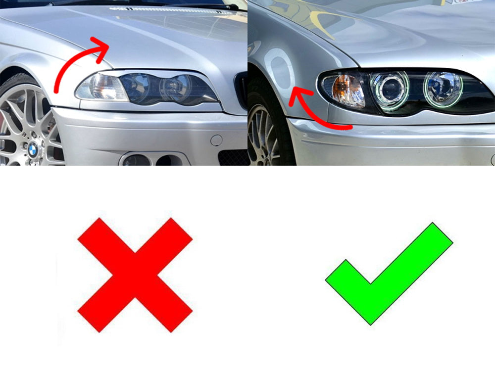 BMW E46 3 Series Sedan (2002-2005) M Color Grille Insert Trims with 11 Beams - Front Bumper Upgrade for Enhanced Style & Performance