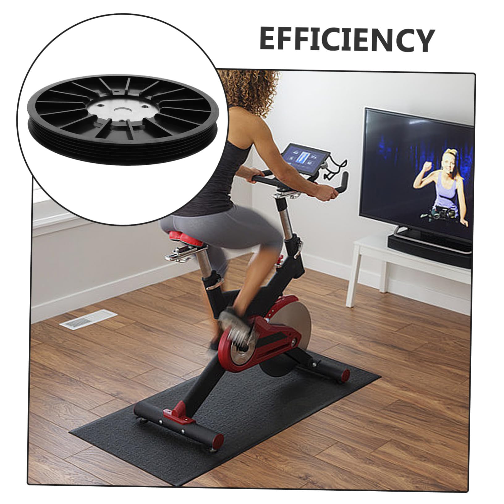 Yardwe Exercise Bike Accessory - Dynamic Cycling Belt Wheel for Indoor Fitness Bikes | Perfect for Home Gym Workouts & Cardio Training