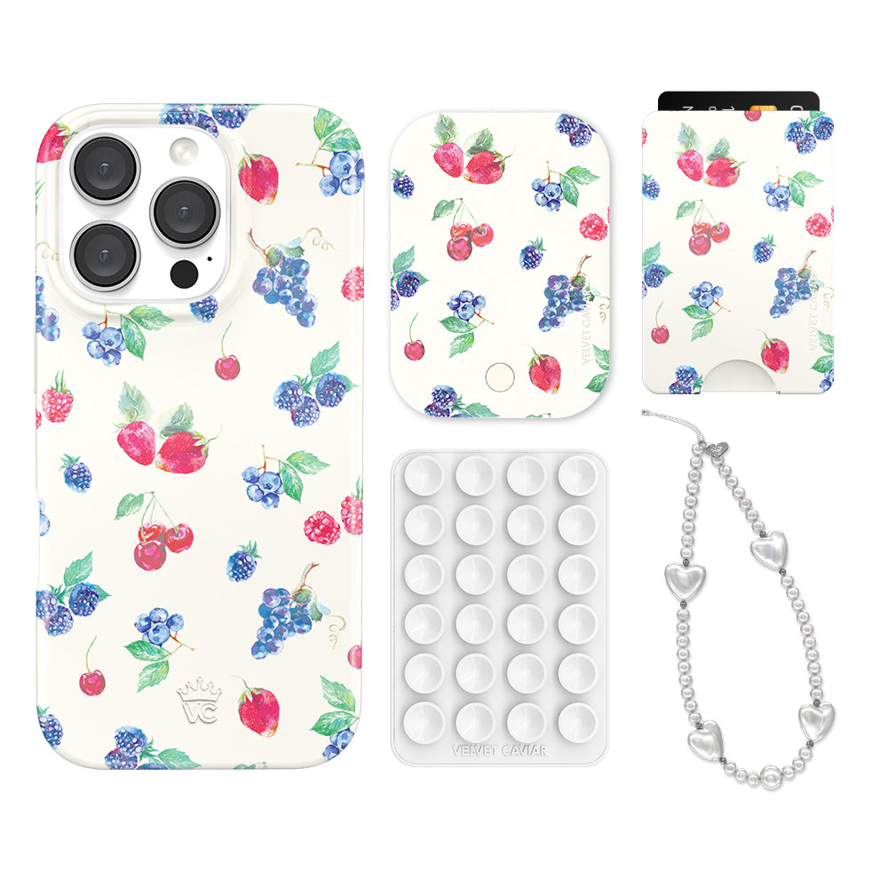 Berry Baby iPhone Case with Wallet - Slim Protective Phone Cover for iPhone 13/14/15 Pro Max - Perfect for Women, Girls & Teens - Ideal for Daily Use, Travel & Shopping