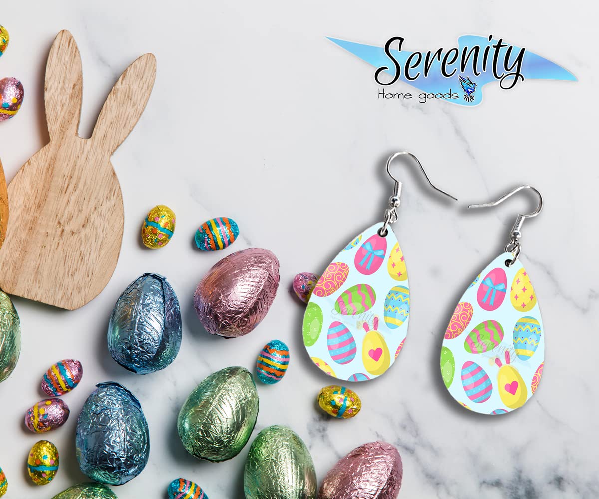 Easter Bunny Egg Dangle Earrings Set - Cute Spring Jewelry for Women & Girls | Double-Sided Holiday Earrings | Perfect Passover & Easter Gift for Girlfriend, Wife, Daughter | Party, Church, Easter Egg Hunt Fashion Accessories