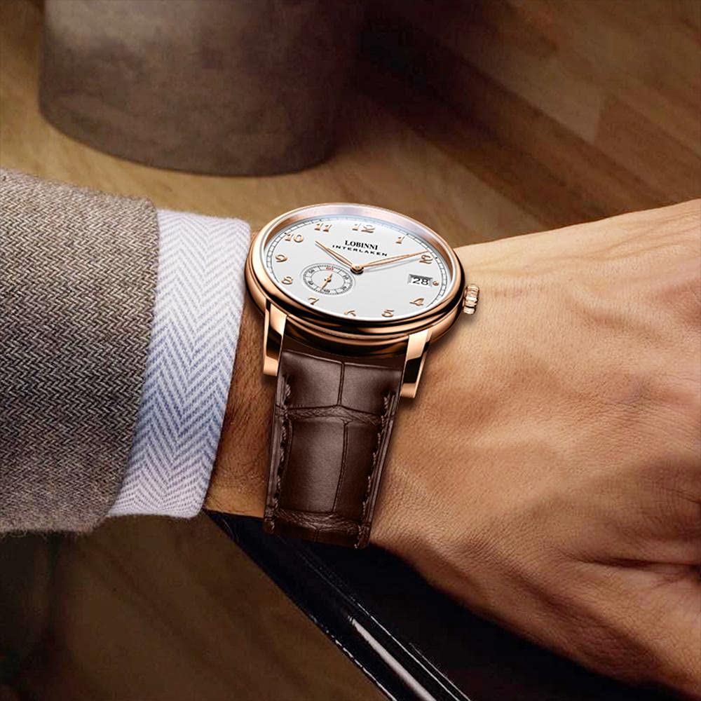 LOBINNI Men's Automatic Mechanical Watch - Waterproof Luxury Dress Watch for Business & Formal Occasions | Perfect for Office, Weddings & Special Events