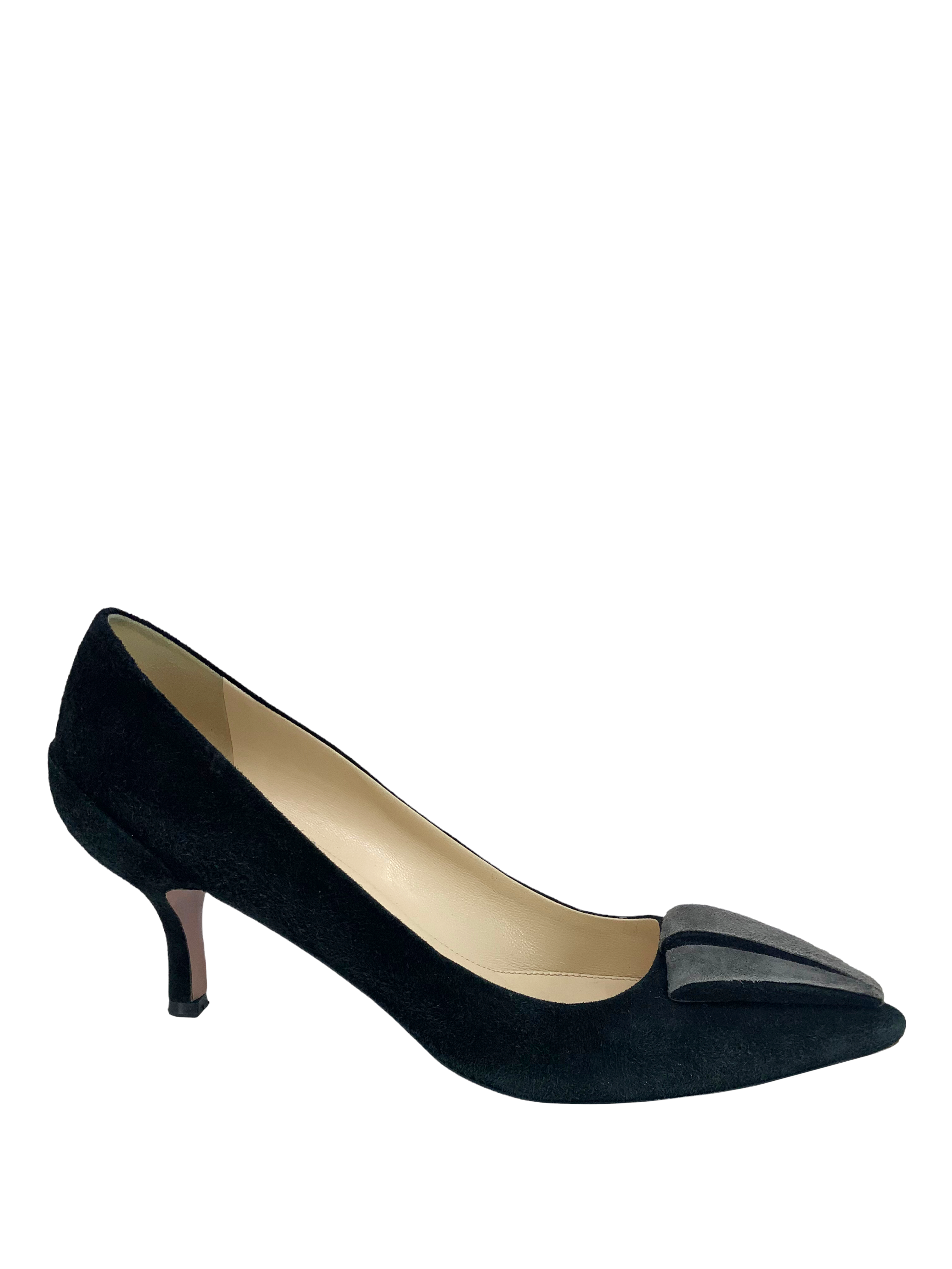 Prada Suede Pleated Applique Pumps Women's Size 10.5 | Luxury Designer Heels for Weddings, Parties & Special Occasions