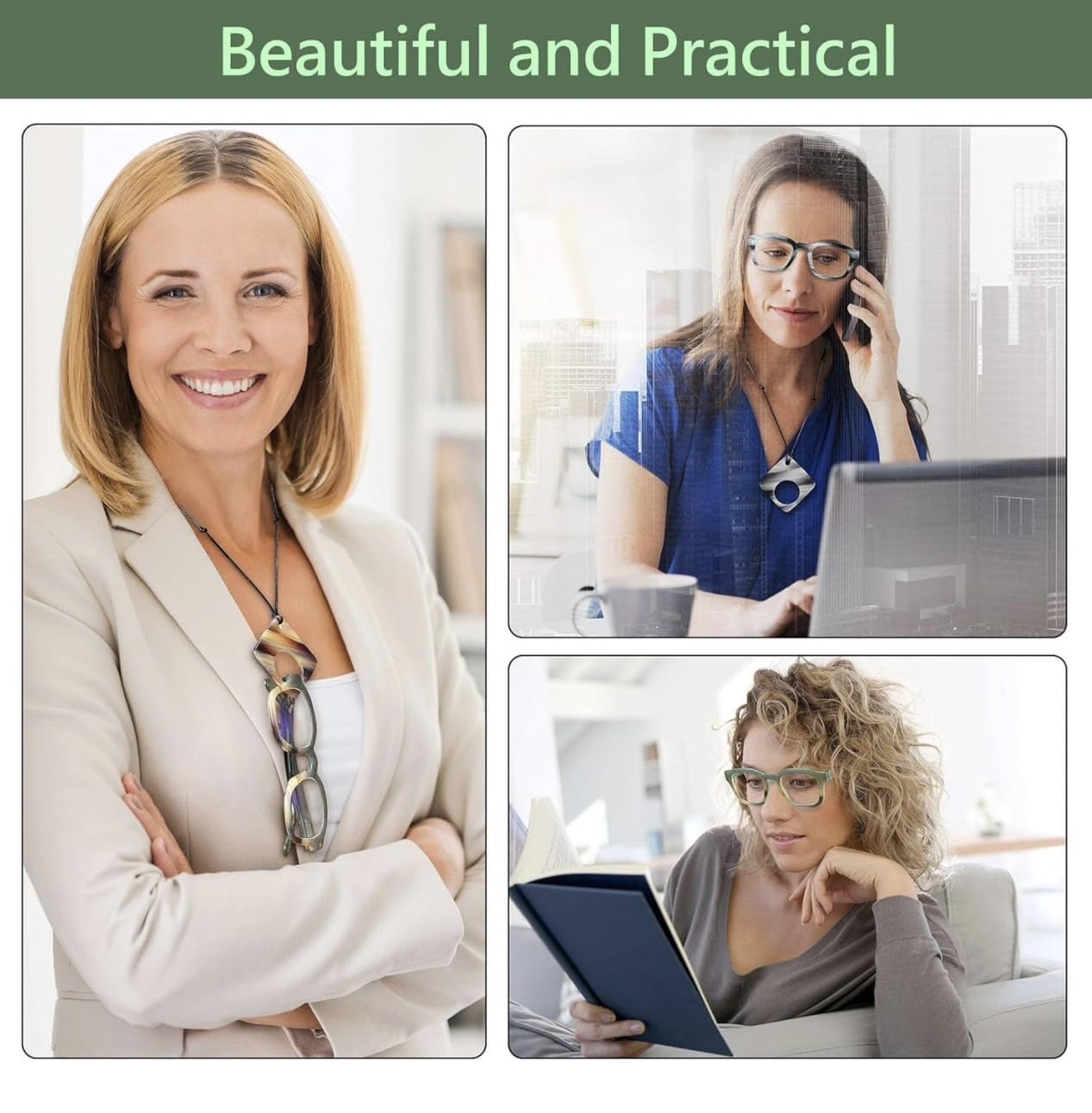 Trendy Women's Blue Light Blocking Reading Glasses +0.00 to +3.00 for Computer Work, Reading & Screen Time Protection