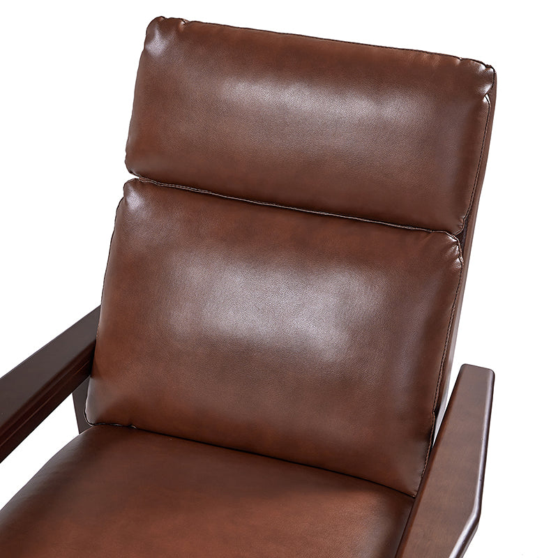 Premium Rainer Faux Leather Recliner Chair with Solid Wood Frame - Timeless Elegance for Living Room, Home Theater & Office Comfort