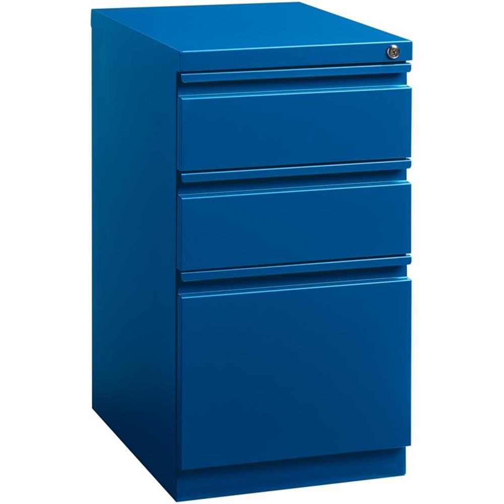 Home Square 2-Piece Metal File Cabinet Set with 3 Drawers - Classic Blue Office Storage Solution for Documents, Files & Office Supplies | Perfect for Home Office, Small Business & Workspace Organization