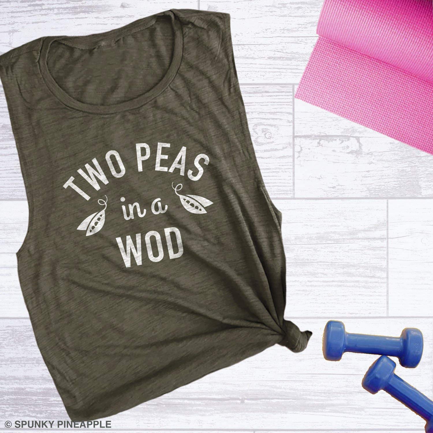 Two Peas in a WOD CrossFit Workout Top - Women's Muscle Tee for High-Intensity Training & Gym Sessions | Perfect for CrossFit, Weightlifting & Functional Fitness