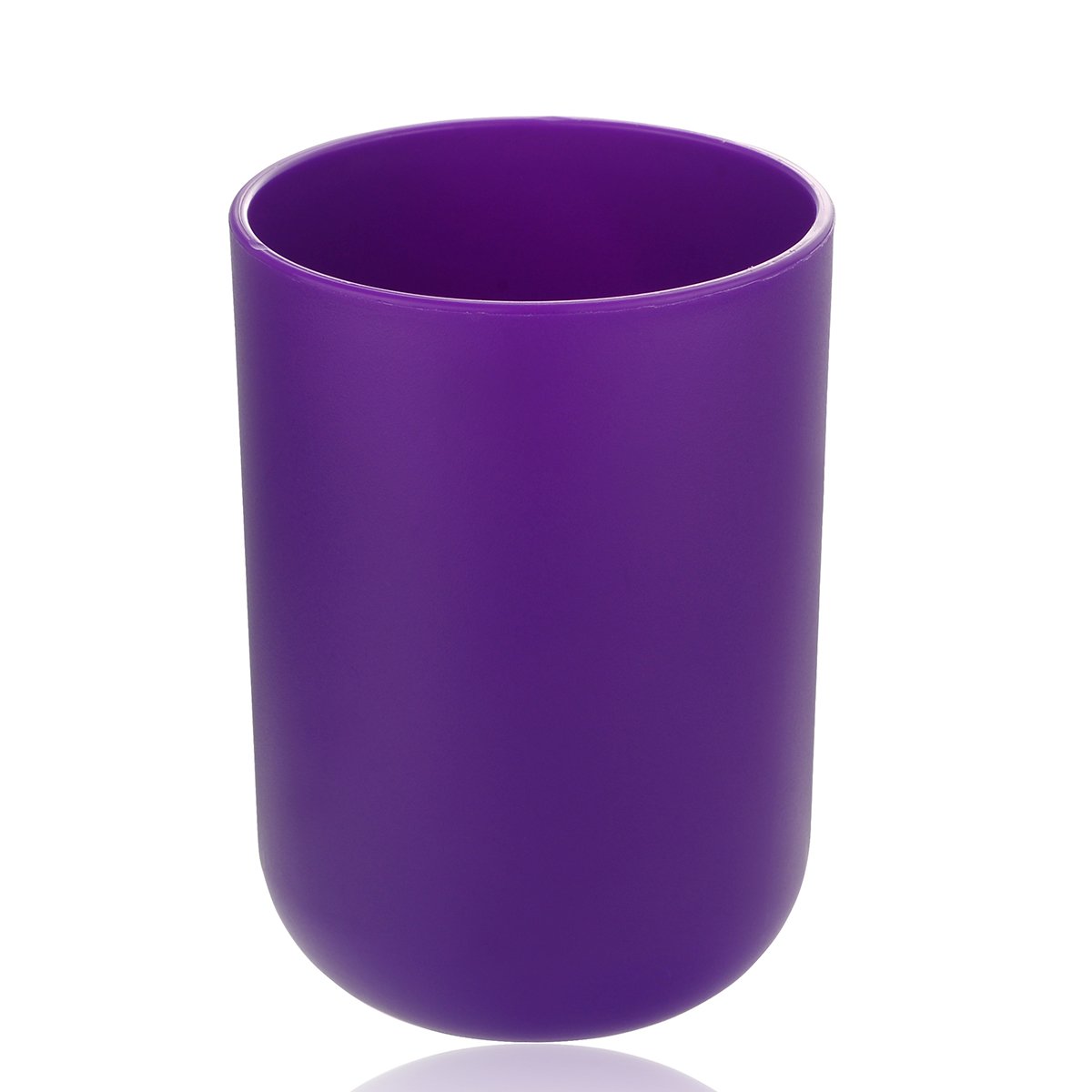 6-Piece Modern Bathroom Set - Trash Can, Toothbrush Holder & More for Home Decor (Purple)