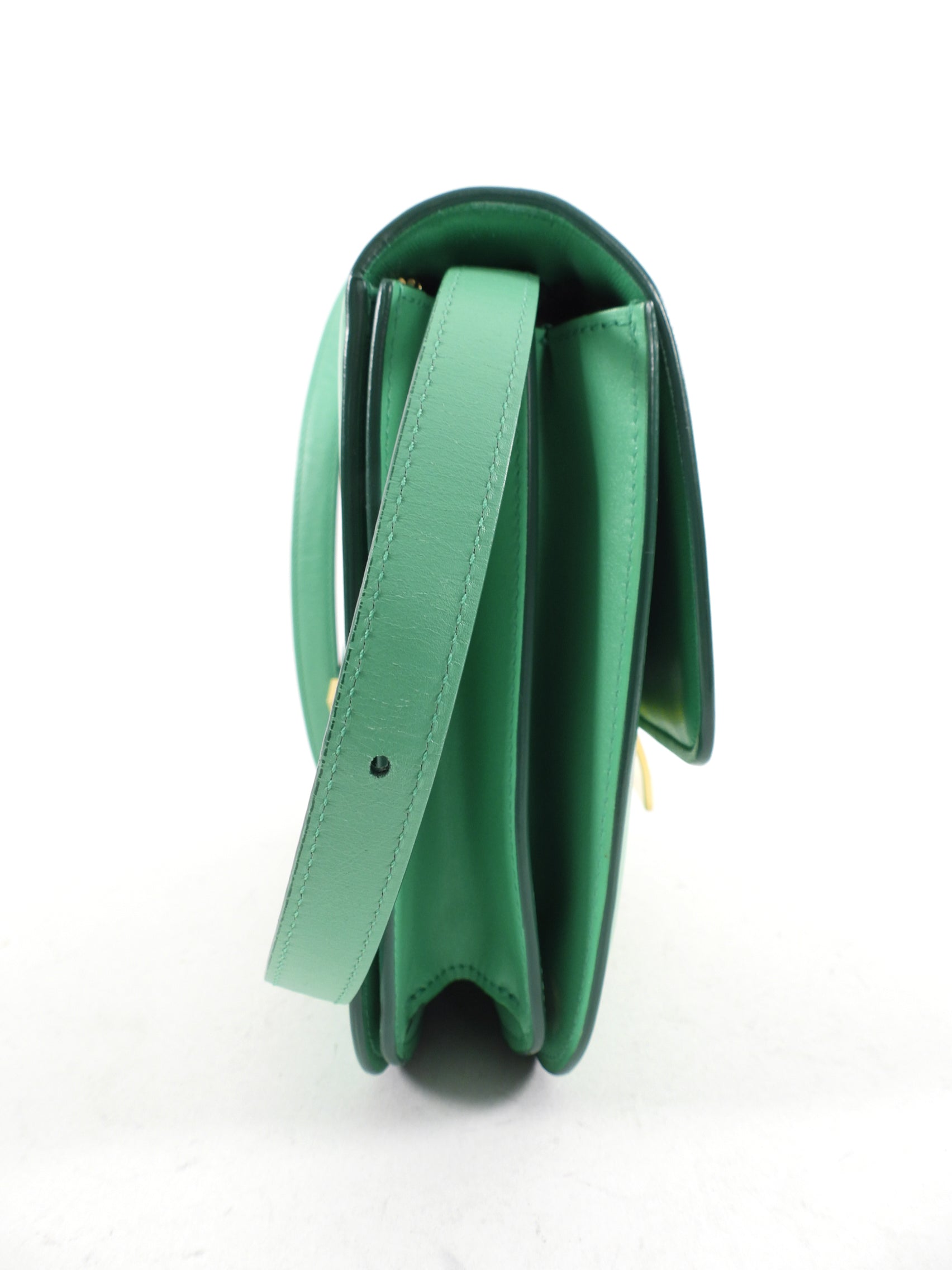 Celine Green Medium Classic Box Bag - Luxury Leather Crossbody Handbag for Women | Perfect for Work, Travel & Evening Events