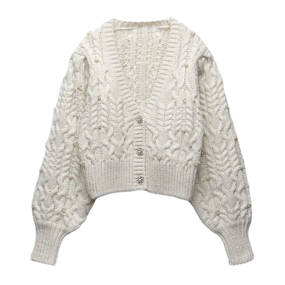 Stylish Autumn Button Sweater Coat - Fashionable Costume Jewelry for Women | Perfect for Fall Layering & Casual Outfits