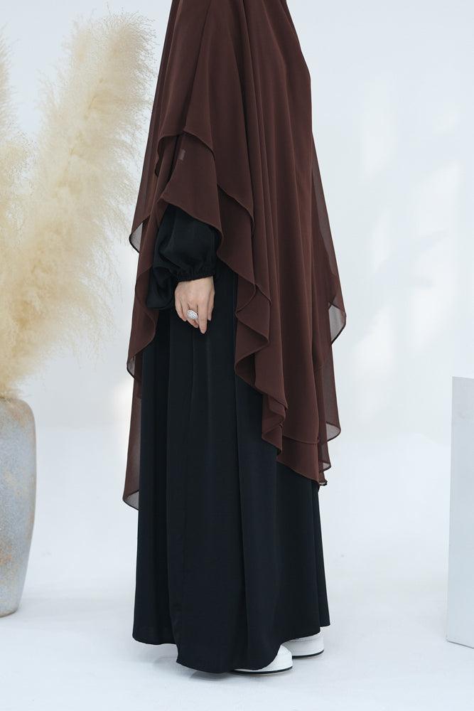Extra Long Marziya Two Layer Chiffon Scarf - Elegant Shawl Wrap for Weddings, Parties & Special Occasions | Perfect for Evening Events, Bridal Accessories & Formal Dresses