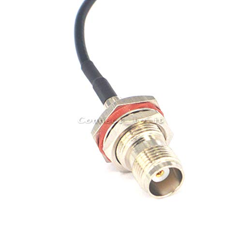 100Pcs TNC Male to TNC Female Right Angle Coaxial Adapter Pigtail Jumper Cable 20cm RG174 for Ham Radio, WiFi Antenna, CCTV & RF Equipment Connections