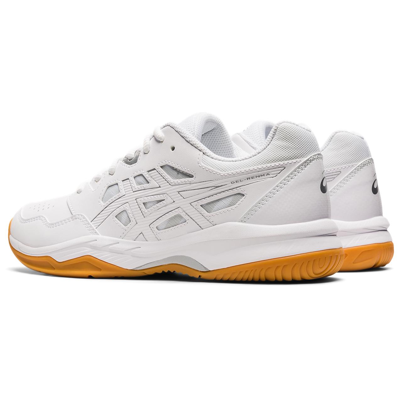 ASICS Gel Renma Women's Indoor Court Shoes - White/Pure Silver - Volleyball & Badminton Shoes for Women with Superior Cushioning & Support