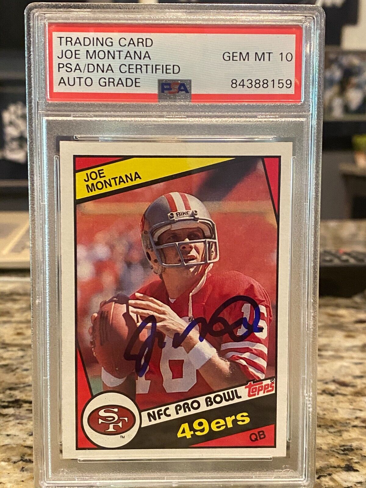 JOE MONTANA 1984 TOPPS Football Card #358 PSA GEM MT 10 84388159 - Rare Collectible Sports Memorabilia for Display & Investment