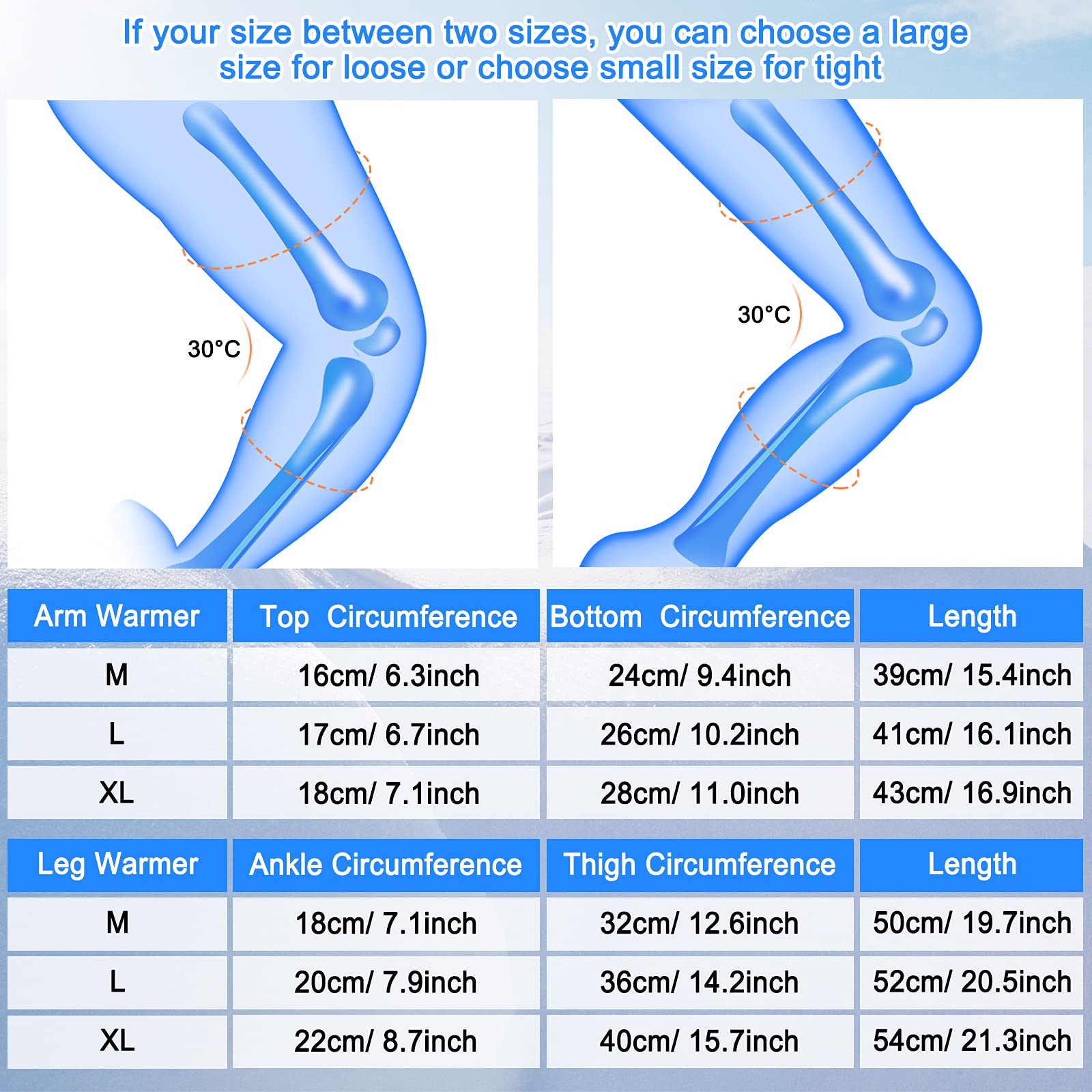 Boyiee 4 Pcs Thermal Arm Warmers for Men & Women - Full Length Cycling Arm Sleeves, Leg Compression Warmers for Outdoor Sports, Running, Biking & Cold Weather Activities