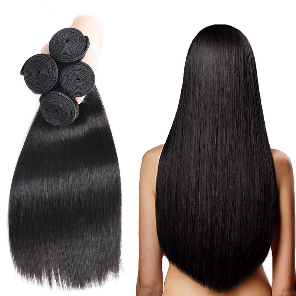 Premium 100% Virgin Human Hair Bundle Deals - Natural Black Color for Weaves, Wigs & Extensions | Perfect for Styling, Braiding & Everyday Wear
