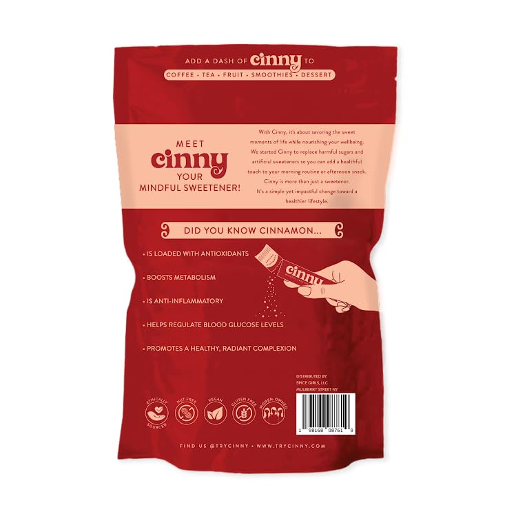 CINNY 50-Pack Ground Cinnamon .02oz | Pure Indonesian Cinnamon for Coffee & Baking
