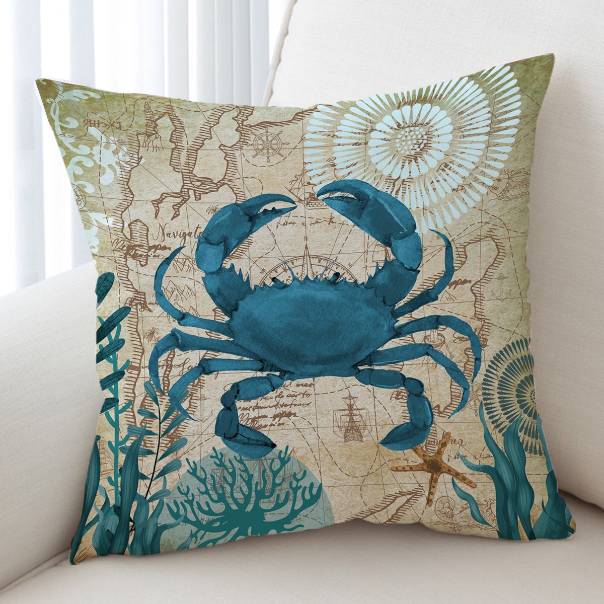 Crab Love Pillow Cover - Soft Decorative Throw Pillow Case for Home, Bedroom, Couch - Perfect for Valentine's Day Gifts & Cozy Home Decor