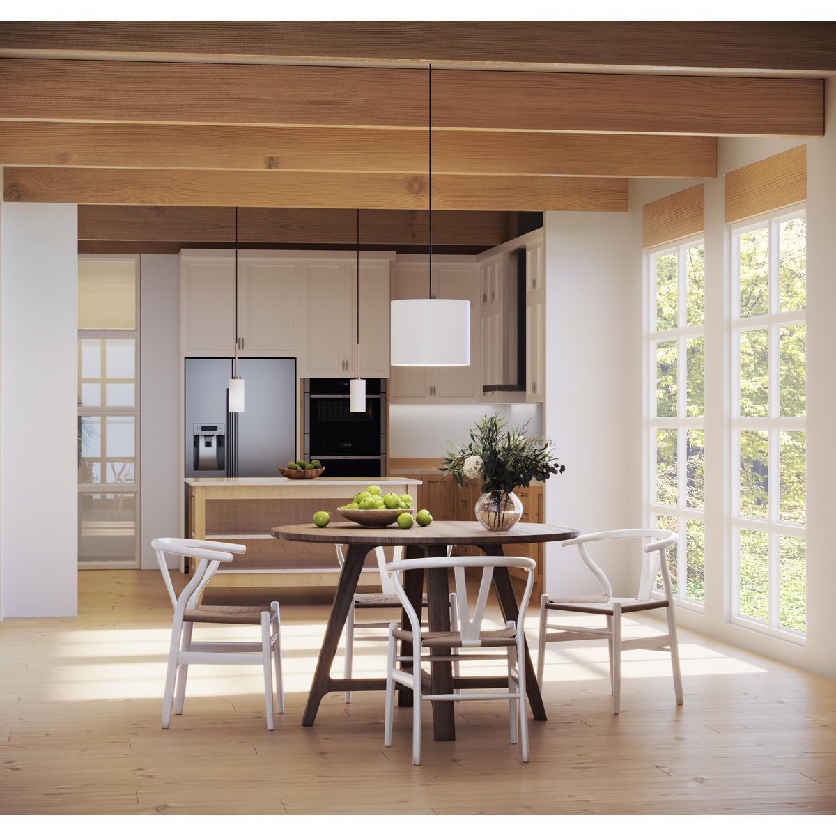 Cofield Collection Modern One Light Pendant - Sleek Hanging Light Fixture for Kitchen Island, Dining Room & Bedroom Decor