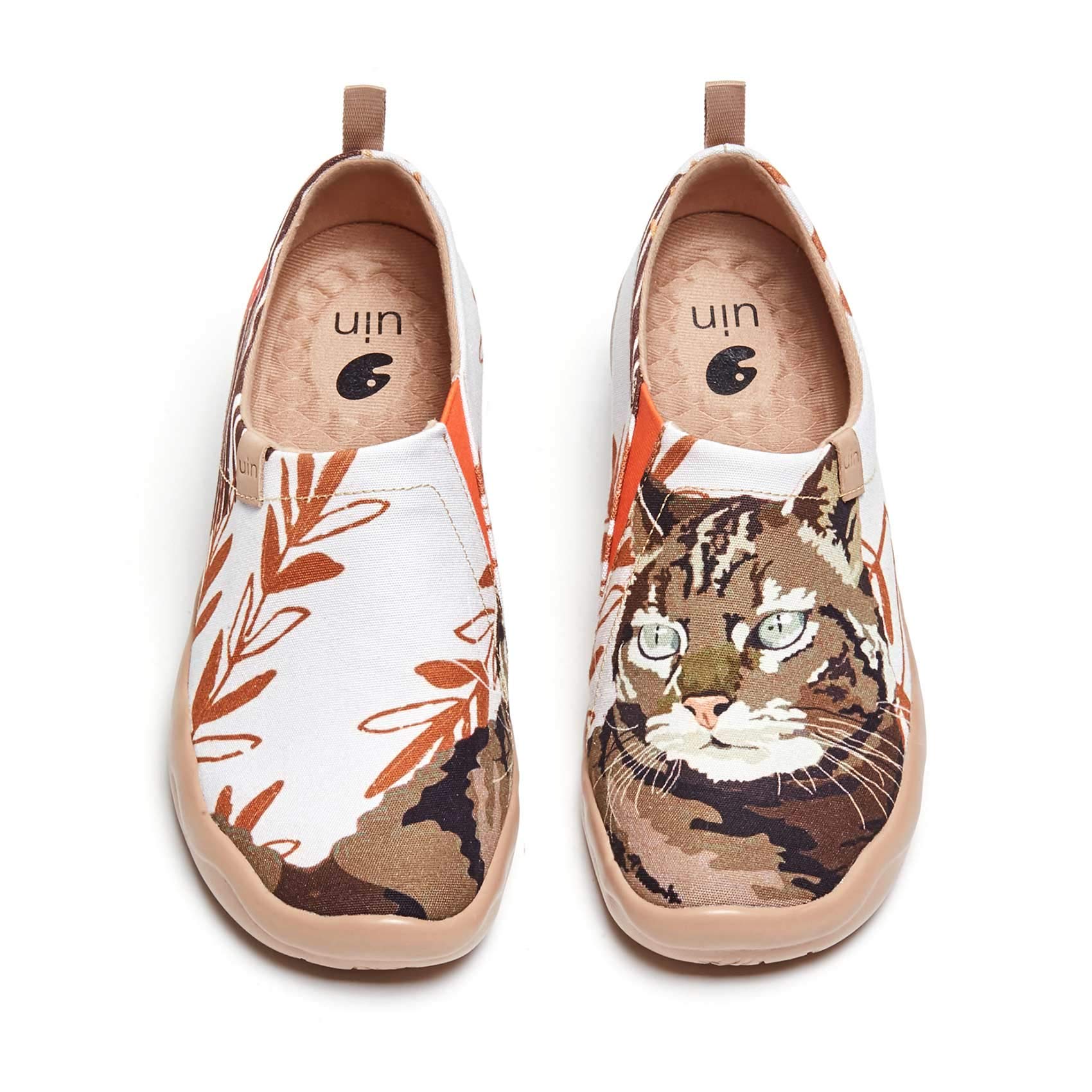 UIN Women's Slip On Sneakers - Comfortable Knit Loafers with Artistic Painting | Soft Walking Shoes for Women | Perfect for Casual Wear, Travel & Daily Errands