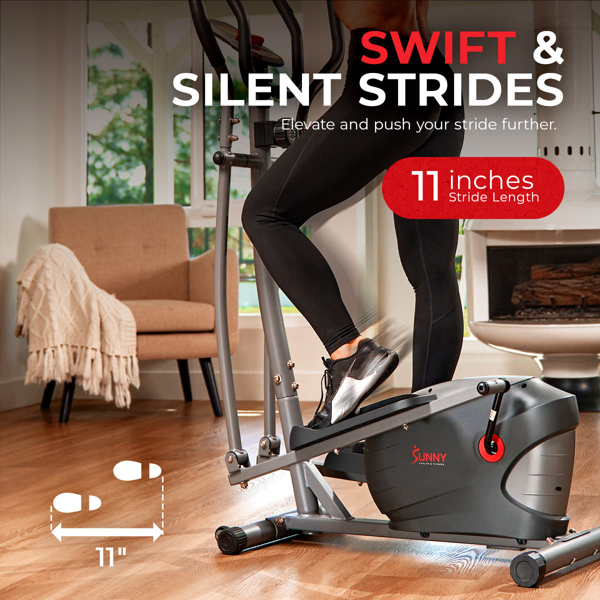 Performance Interactive Series Elliptical - Premium Home Gym Equipment for Cardio Workouts | Perfect for Home Fitness, Weight Loss & Full-Body Training