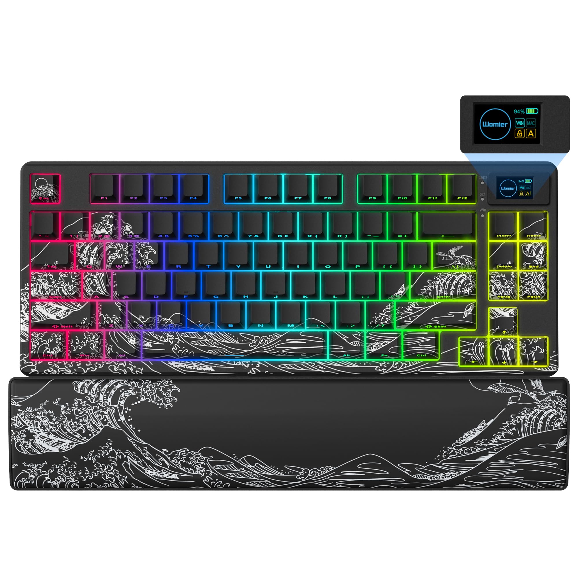 Womier SK80 PRO 75% Wireless Mechanical Keyboard - RGB, Hot-Swappable, for Gaming & Office