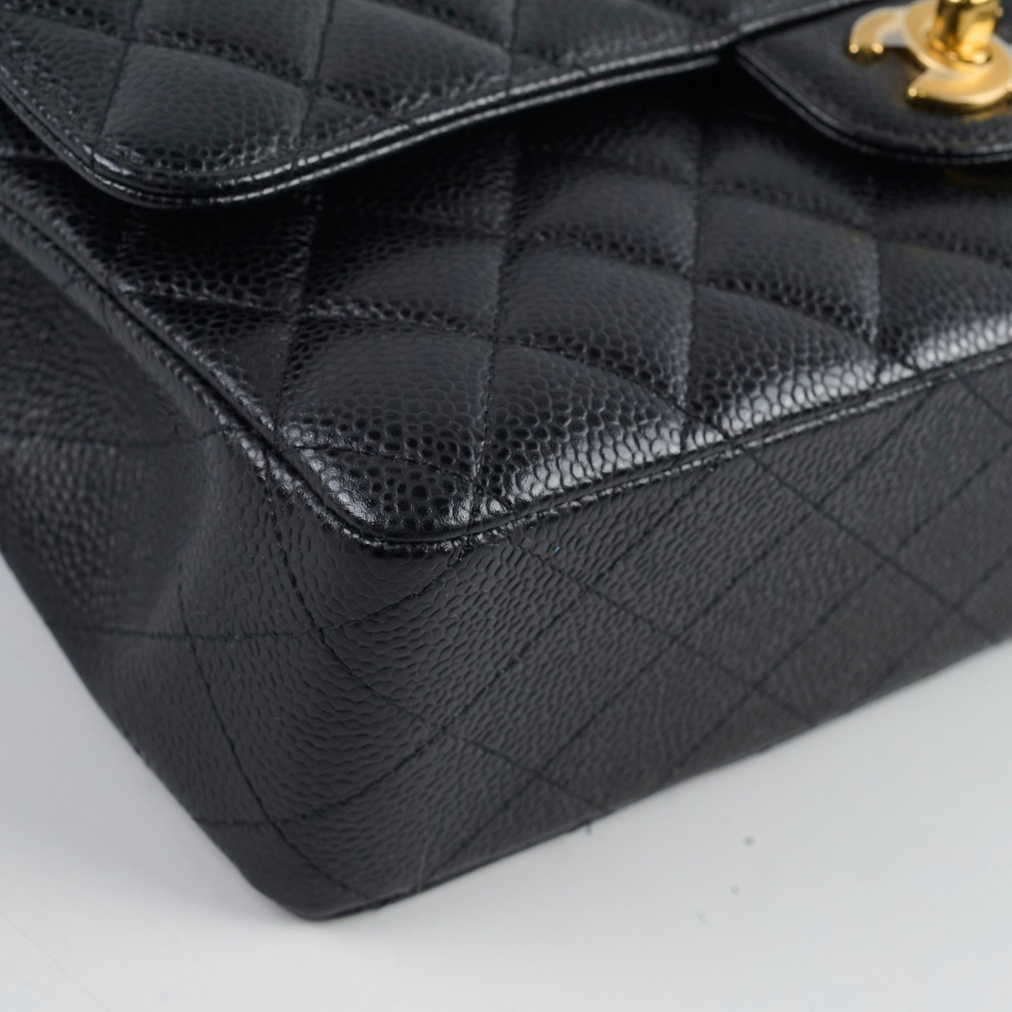 Chanel Medium Classic Flap Bag Black Caviar Leather Gold Hardware 25 Series - Luxury Designer Handbag for Women, Perfect for Parties, Work & Everyday Use