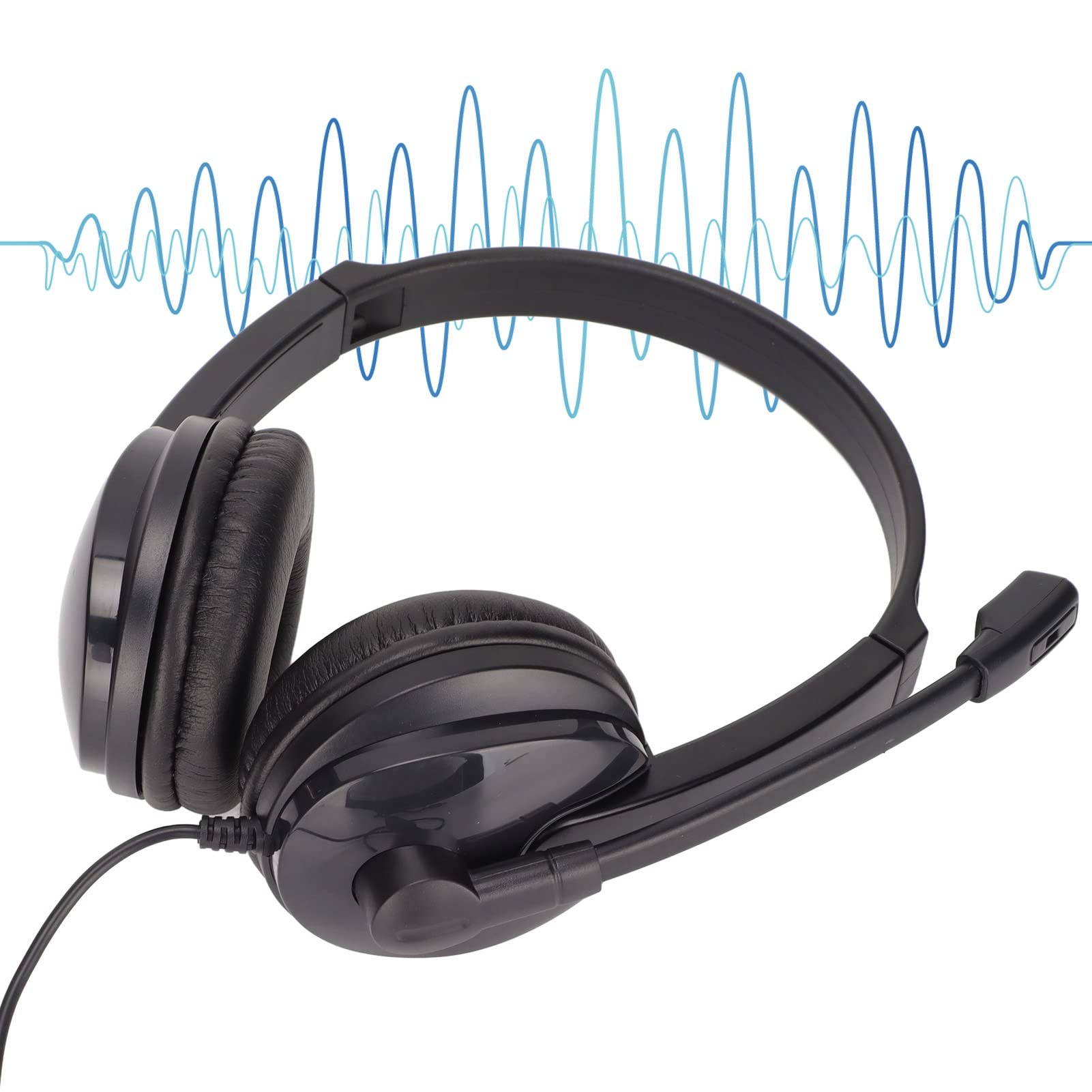 Premium Wired Gaming Headset with Noise-Canceling Microphone - 3.5mm Stereo Surround Sound Headphones for PS4, Xbox One, PC & Laptop - Adjustable Volume & Comfortable Ear Cushions for Long Gaming Sessions, Online Classes & Work Calls
