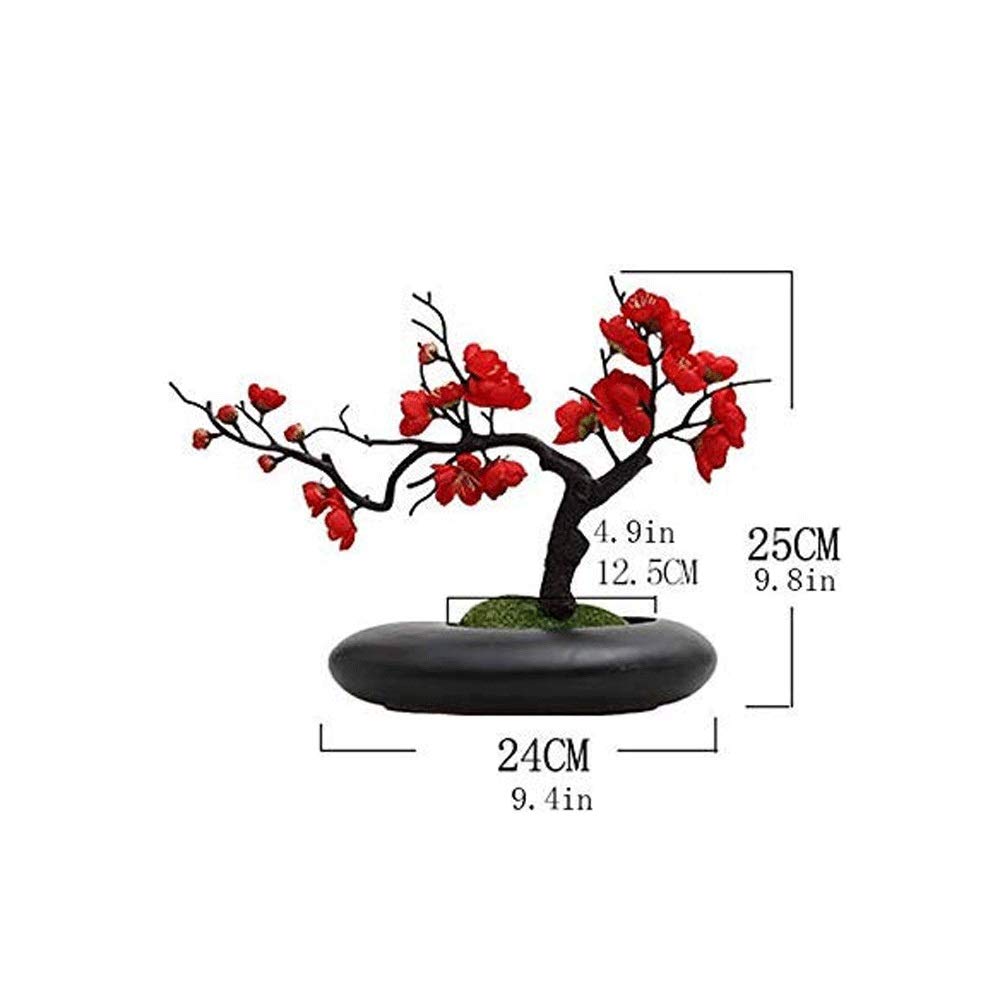 Chinese-Style Artificial Plum Blossom Flowers - Faux Floral Table Decor for Home, Office, Wedding & Party Theme Decorations | Perfect for Centerpieces, Shelf Displays & Seasonal Home Styling