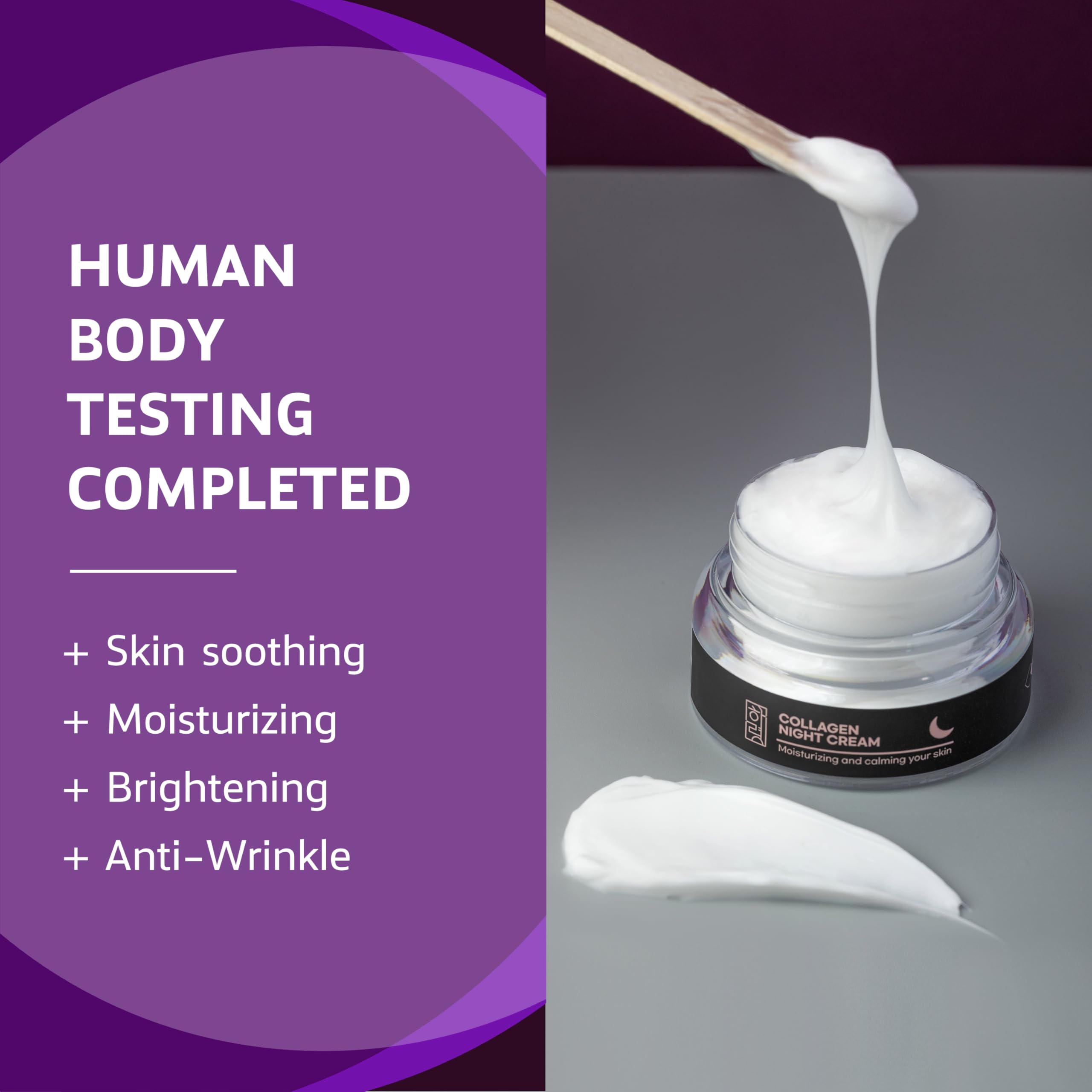 Haryeong Collagen Night Cream for Face - Anti-Aging, Moisturizing & Firming - Best for Dry Skin, Wrinkles & Fine Lines - Perfect for Nighttime Skincare Routine