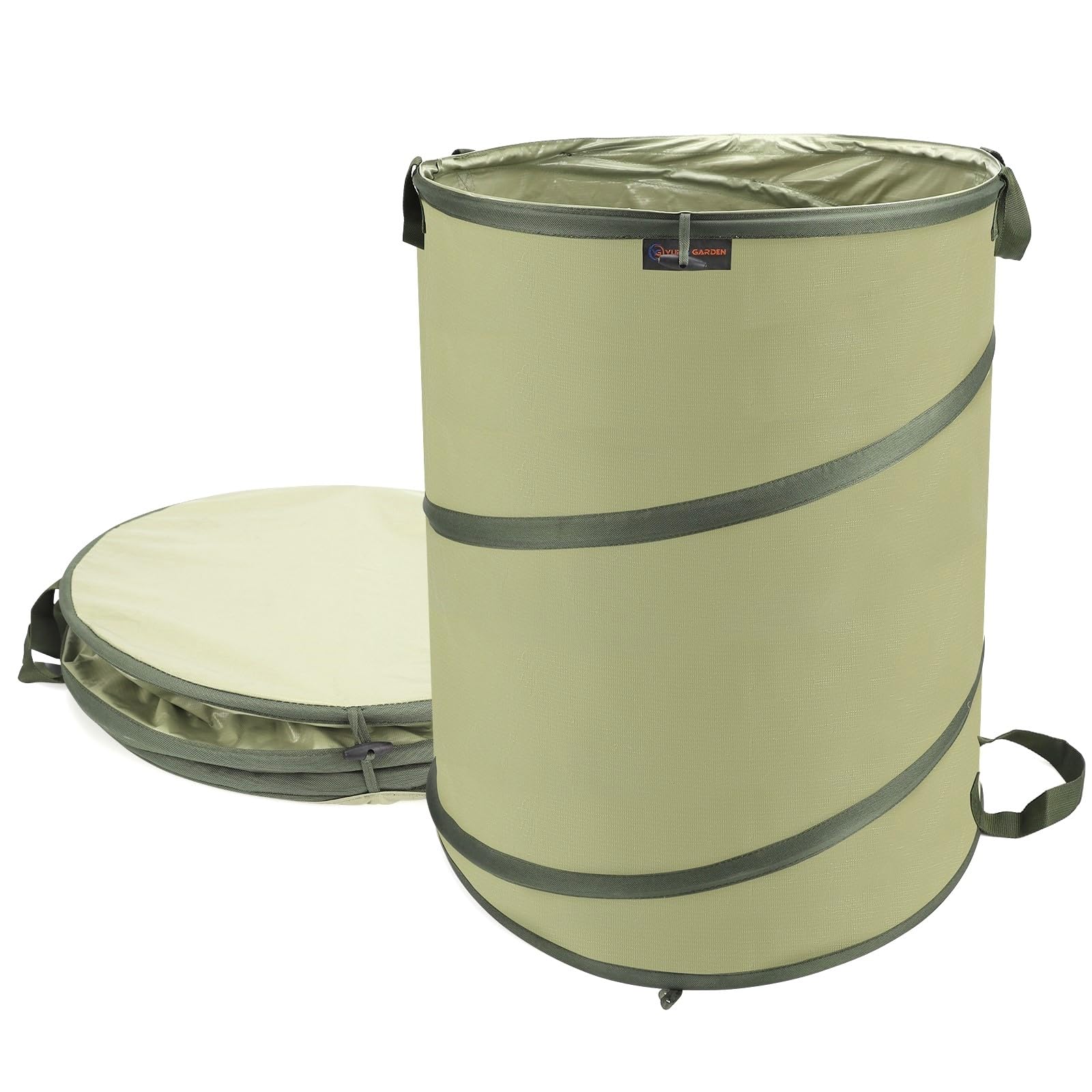 YUDI & GARDEN 45 Gallon Collapsible Garden Bag - Reusable Yard Waste Bag for Leaves, Trash, Camping | Portable Storage for Patio, Lawn, Leaf Cleanup & Outdoor Activities