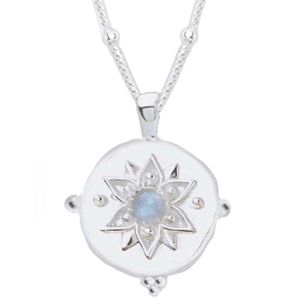 Laihas Intricate Vera May Sterling Silver Boho Necklace with Moonstone - Elegant Bohemian Jewelry for Women, Perfect for Festivals, Weddings & Everyday Wear
