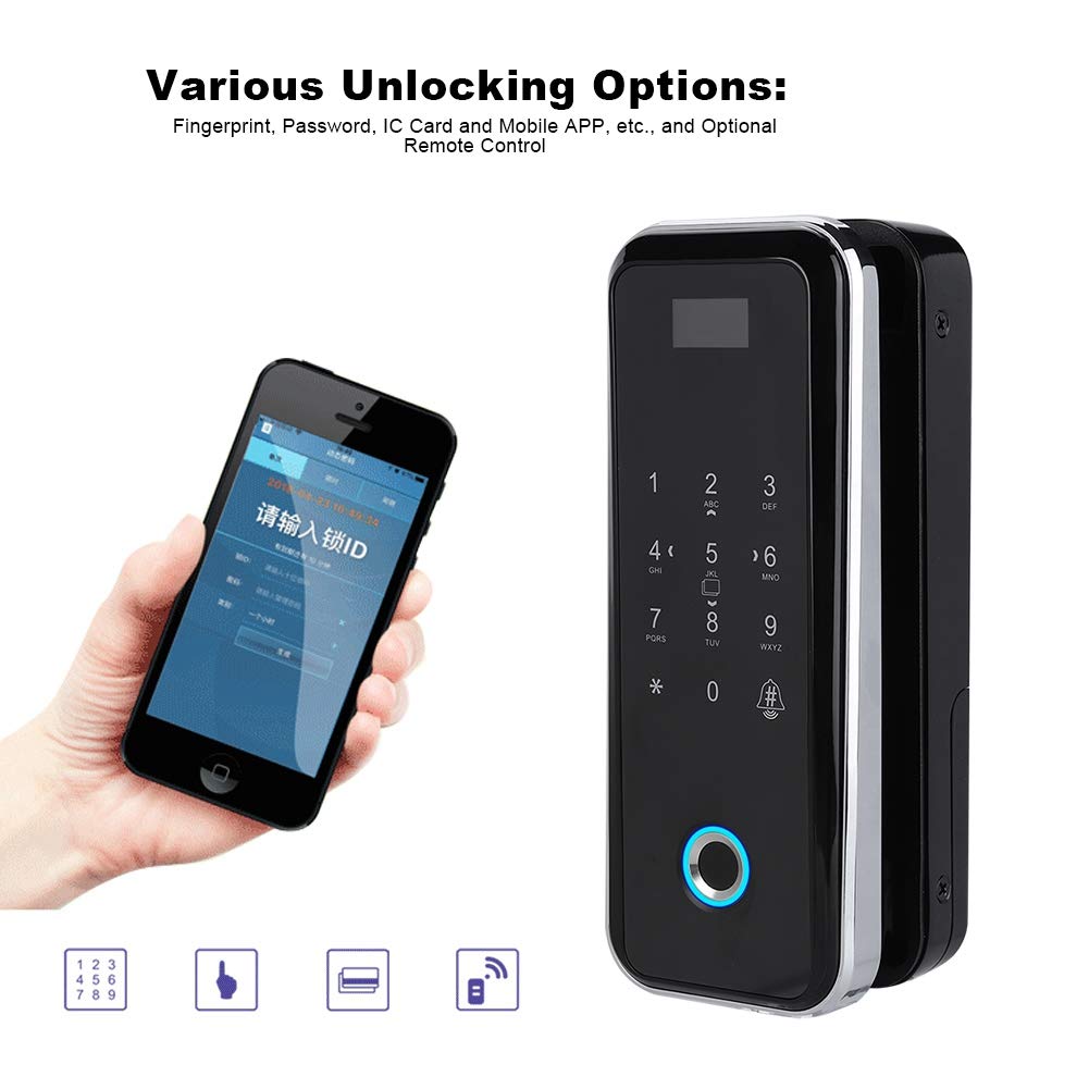 Smart Fingerprint Keyless Entry Door Lock - Electronic Touchscreen Deadbolt with Fingerprint, Password, Swipe Card & Remote Unlock - Secure Home Access Control System for Front Doors, Apartments & Offices