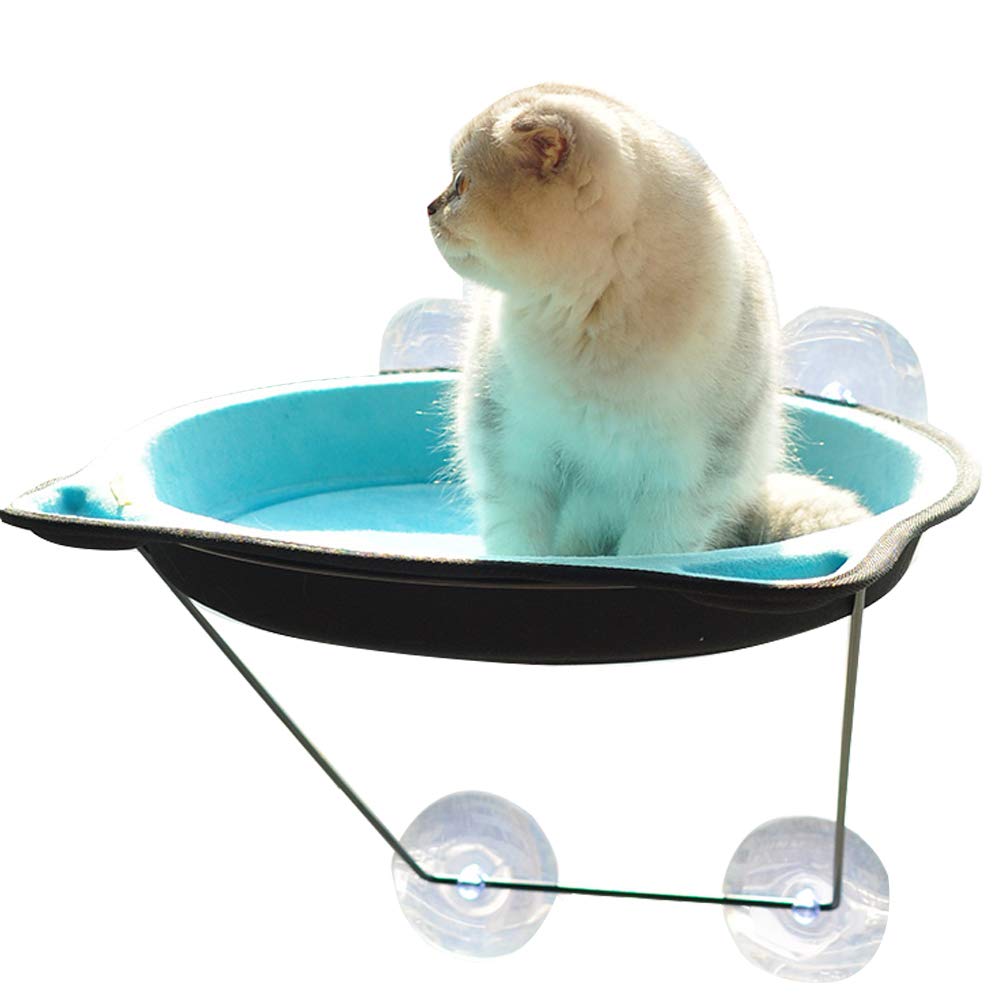Cat Window Hammock with Suction Cups - Space Saving Hanging Bed for Cats Up to 33 lbs - 360° Sunbath Perch & Cozy Resting Seat - Perfect for Sunny Windows & Indoor Cat Lounging