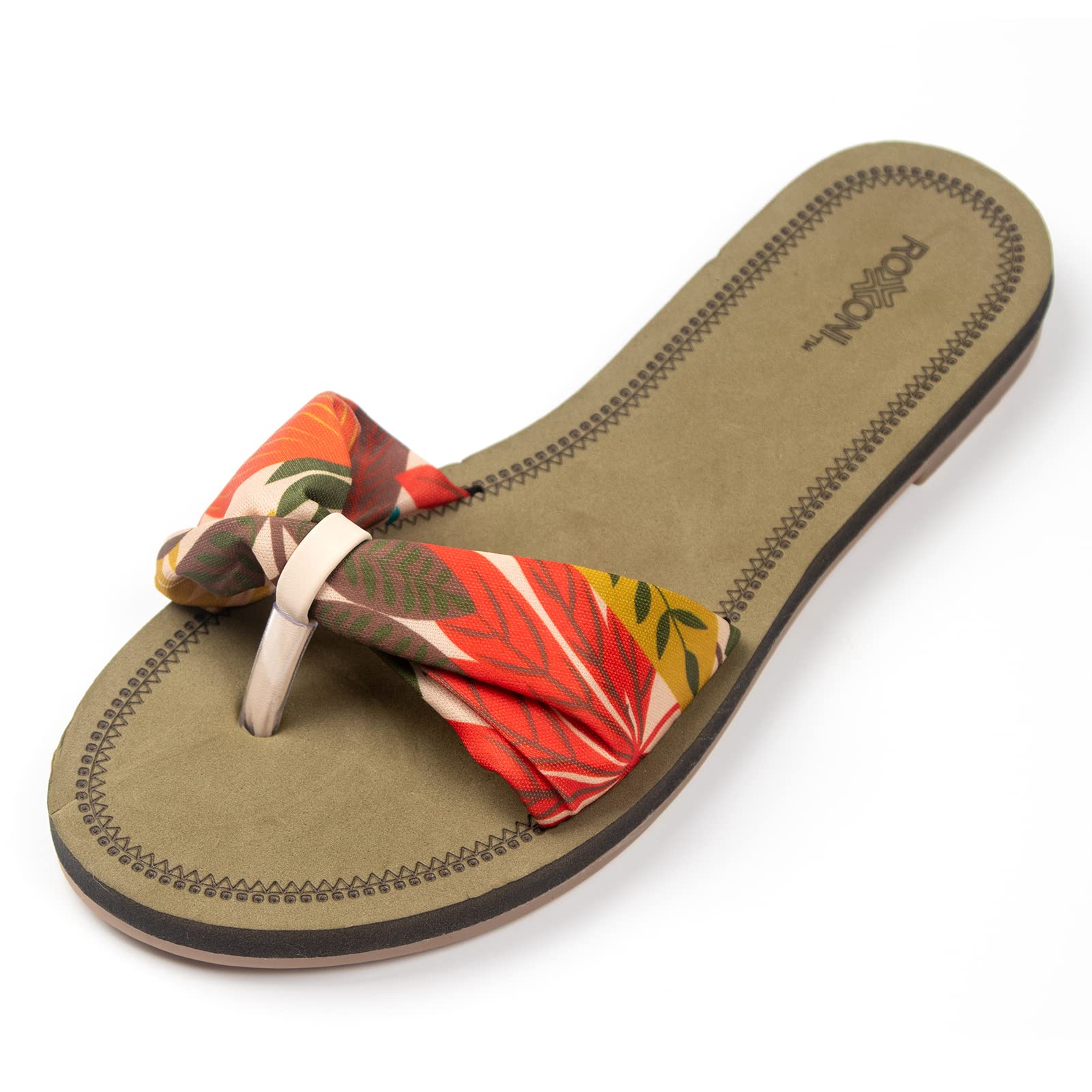 Floral Lace Strap Slippers for Women - Cute Boho Slippers with Colorful Flower Patterns - Comfortable Indoor/Outdoor Summer Slippers - Stylish Casual House Shoes for Women | Perfect for Lounging, Beach Wear & Boho Fashion