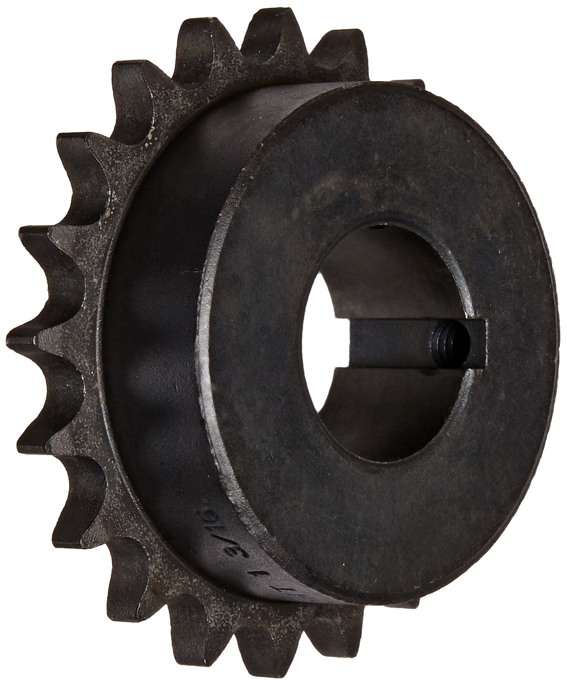 Martin Roller Chain Sprocket - Hardened Teeth, Bored-to-Size, Type B Hub, Single Strand, 40 Chain Size, 0.5