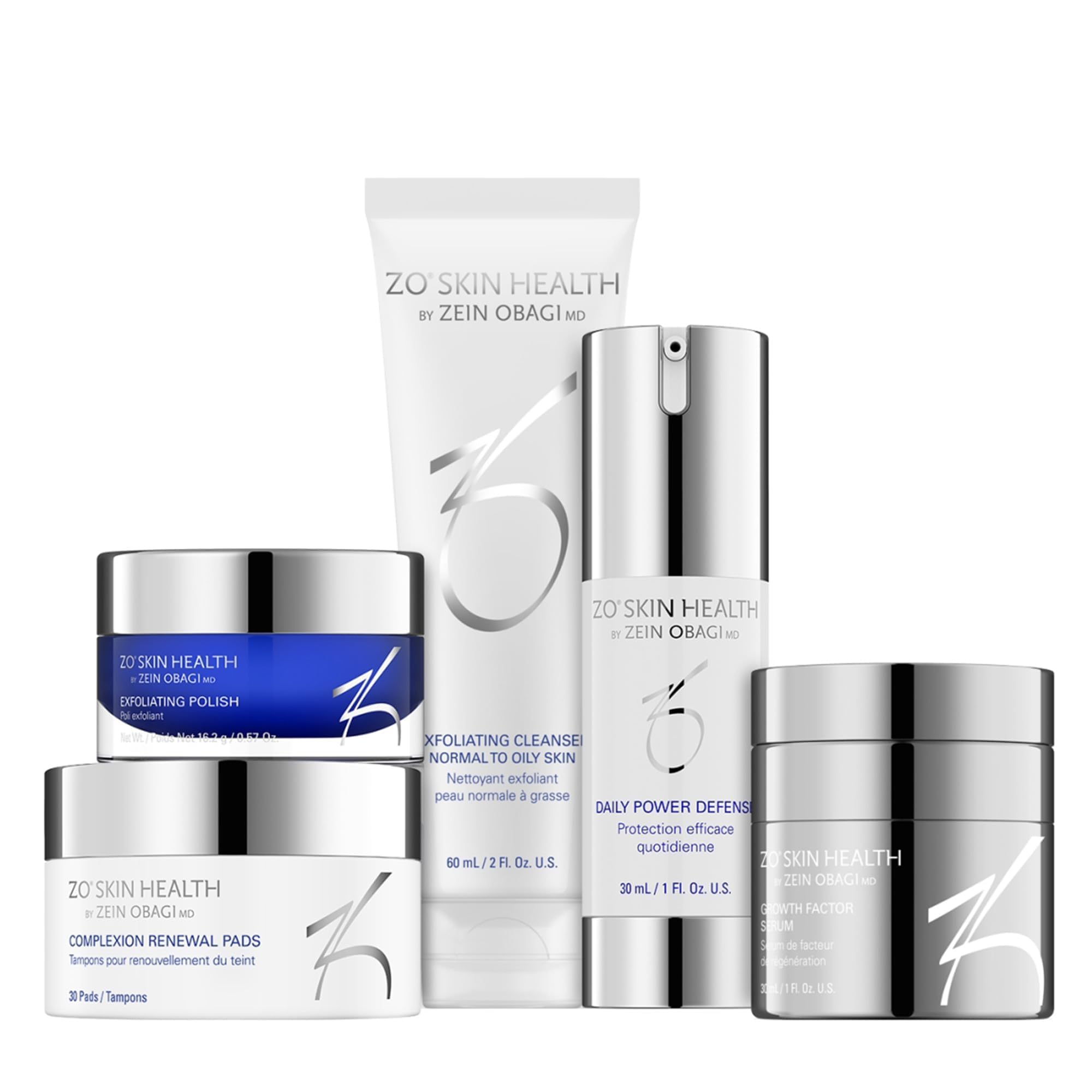 ZO Skin Health Anti-Aging Program Set - Wrinkle Reduction & Skin Rejuvenation Treatment for Face & Neck - Perfect for Daily Skincare Routine & Nighttime Regimen