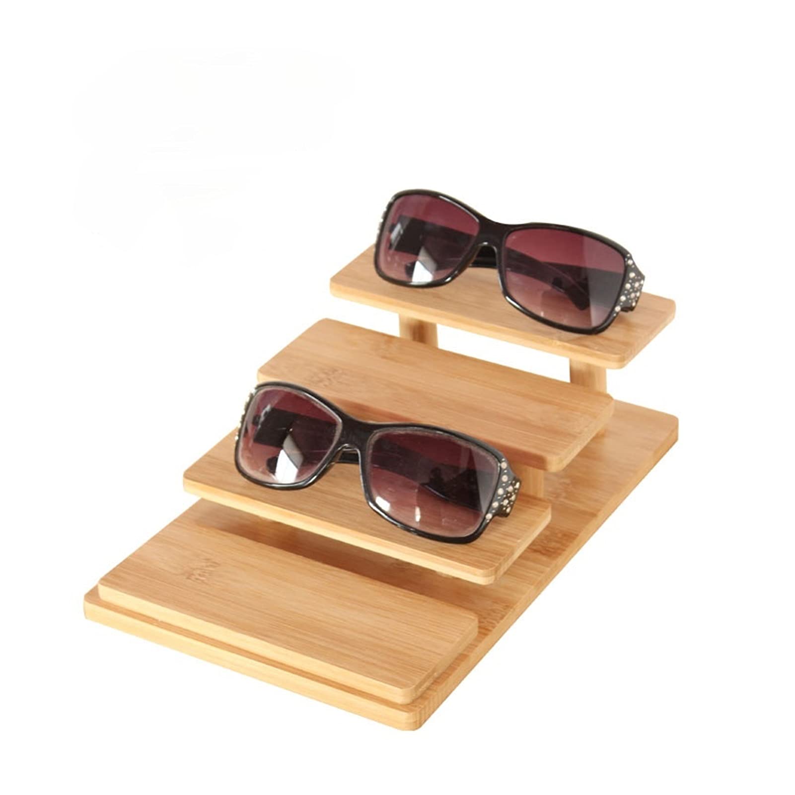 Wooden Eyewear Display Stand - Vintage Ladder Style Sunglasses & Optical Frames Holder - Perfect for Boutique, Retail Store and Eyeglass Shop Decoration