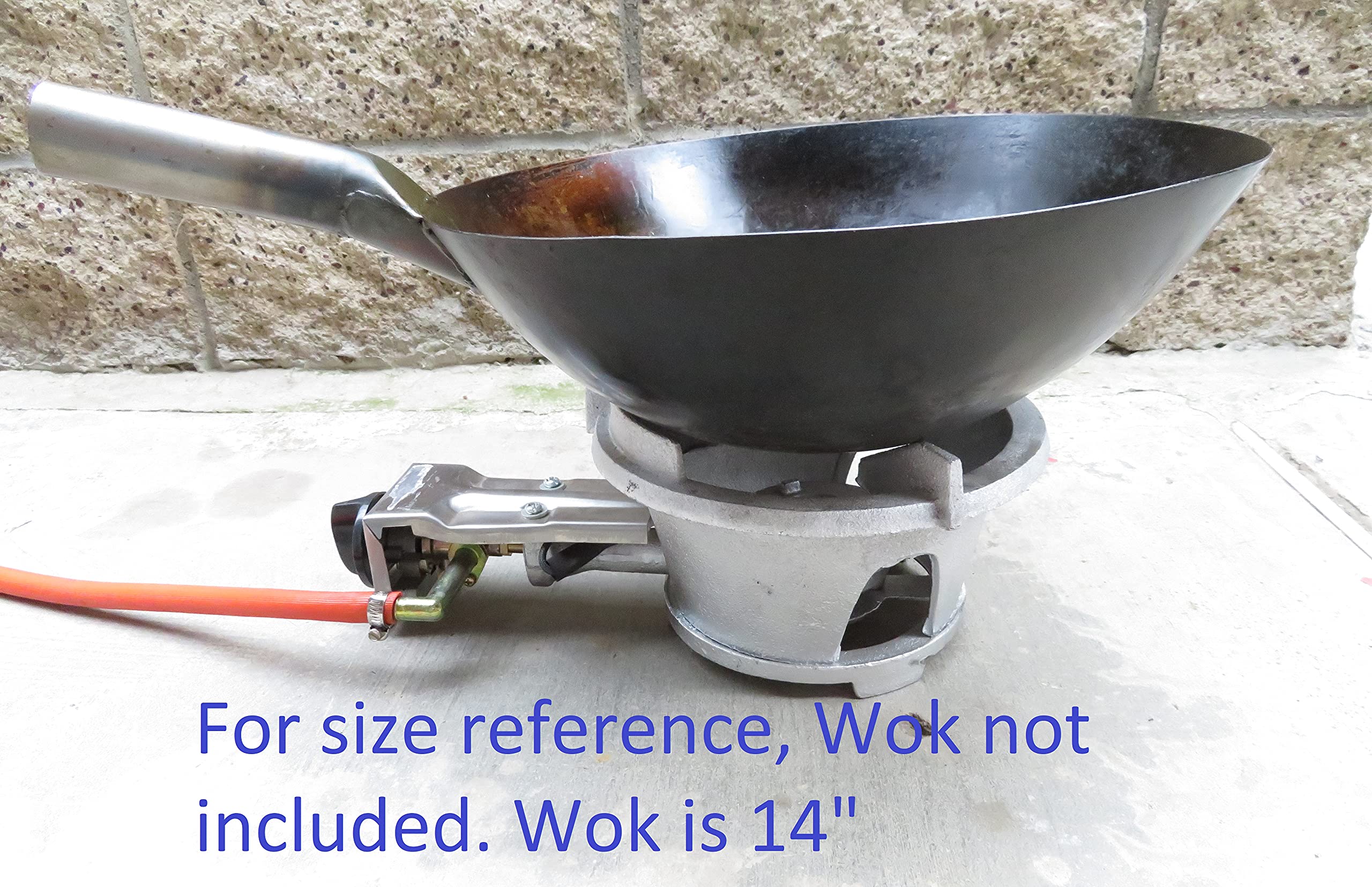 Portable High-Pressure Propane Cast Iron Wok Stove Burner with Igniter - Compact & Powerful Outdoor Cooking for Camping, Backpacking & Home Use