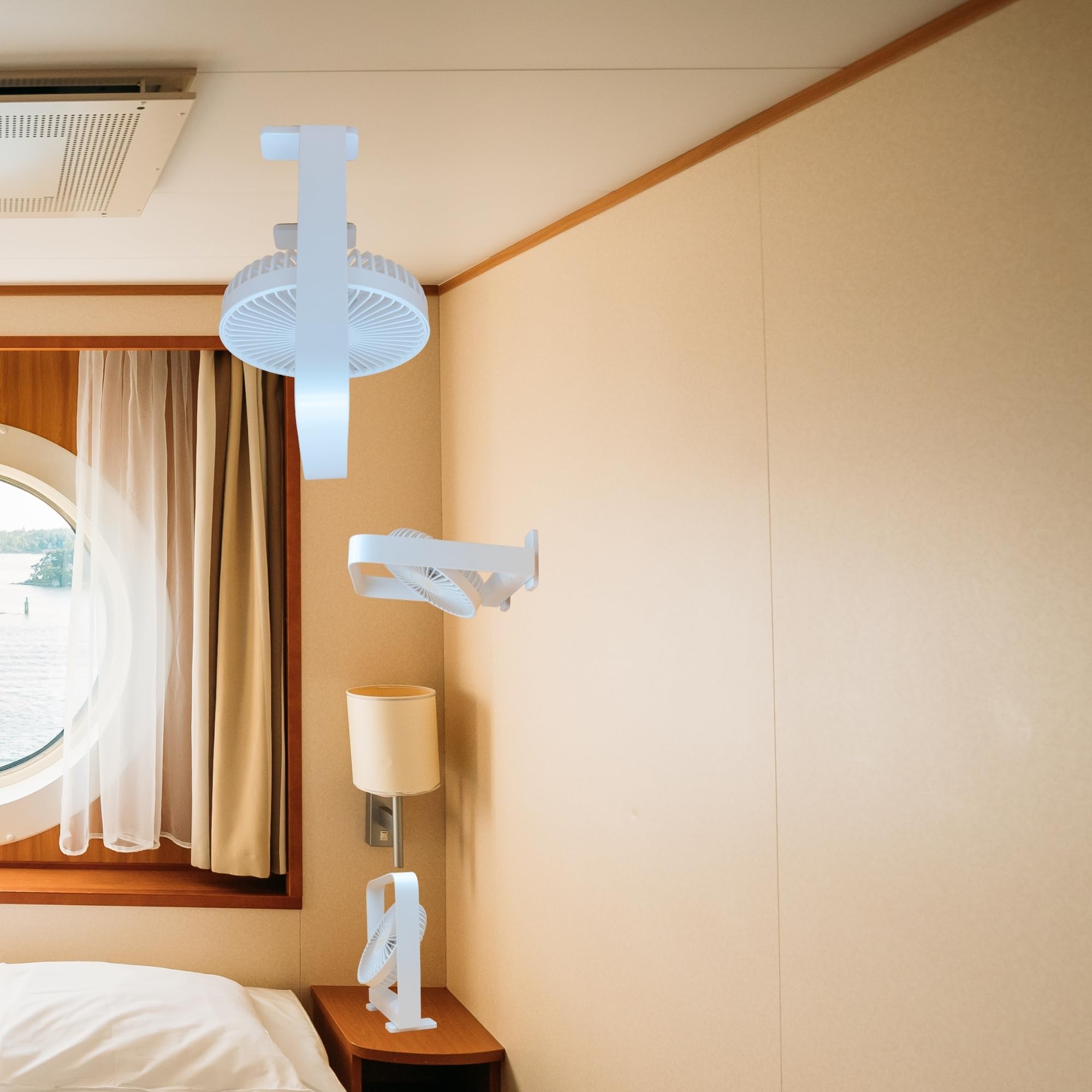Original Portable Cruise Fan 2025 - Powerful 3-Speed Magnetic Fan for Cruise Ship Cabins, Sticks to Ceilings & Walls - Perfect for Travel, Small Spaces & Hot Weather