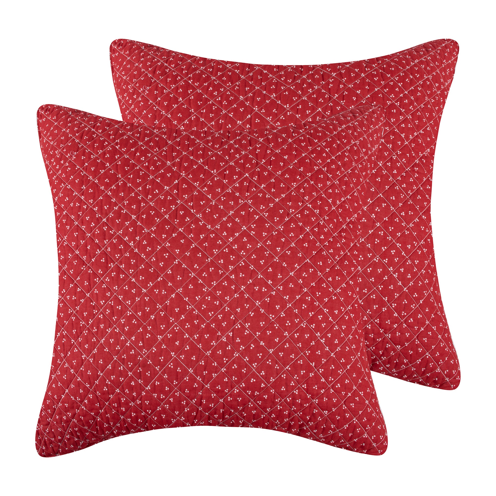 Patchwork Pine Euro Sham Set of 2 - Premium Decorative Pillow Covers for Bedroom, Living Room & Guest Room Decor