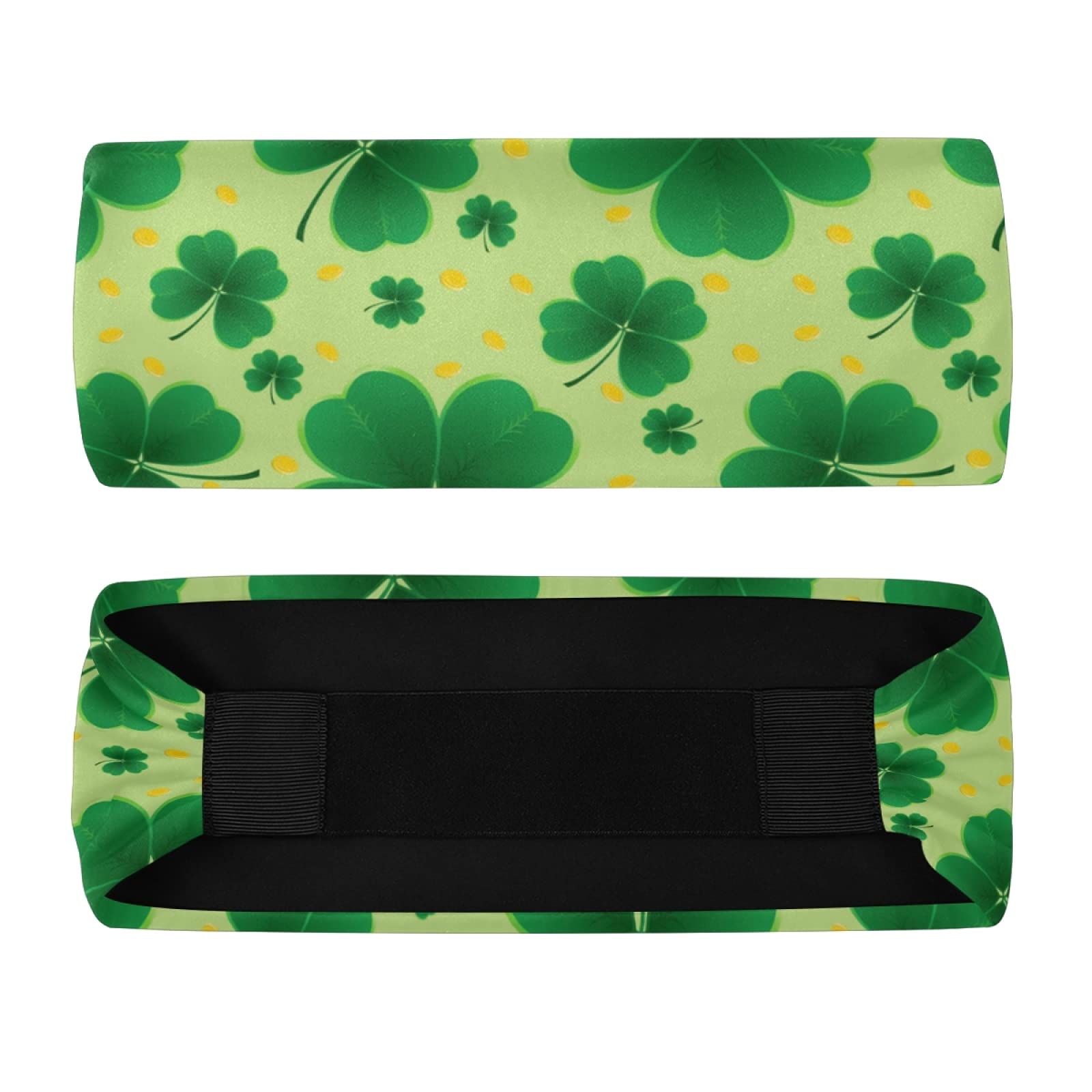 Women's Sports Headbands - St. Patrick's Day Shamrock Clover Design, Breathable & Quick-Dry Elastic Hair Bands for Running, Yoga, Workouts & Fitness Activities